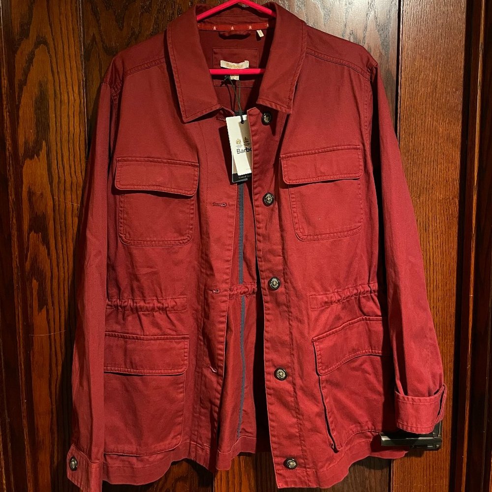 BRAND NEW Barbour Saltwater Overshirt - Size US 14 / UK18 - Red